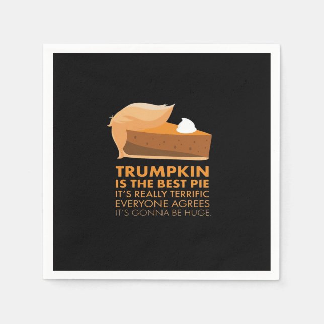 Funny Trumpkin Pie Napkin (Front)