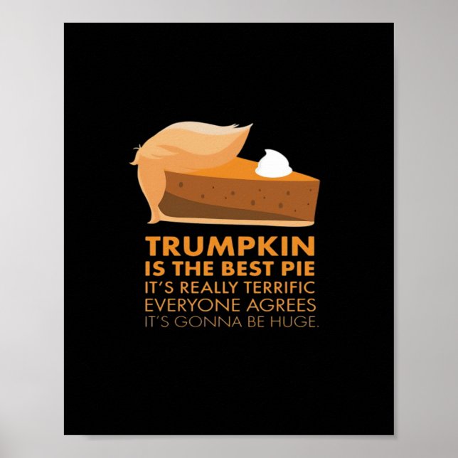Funny Trumpkin Pie Poster (Front)