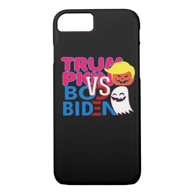 Funny Trumpkin Vs Boo Biden Halloween Design Class Case-Mate iPhone Case (Back)