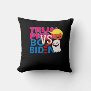 Funny Trumpkin Vs Boo Biden Halloween Design Class Cushion