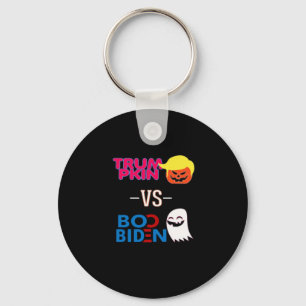 Funny Trumpkin Vs Boo Biden Halloween Design Class Key Ring