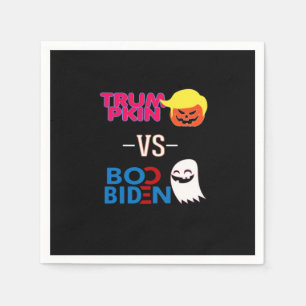 Funny Trumpkin Vs Boo Biden Halloween Design Class Napkin