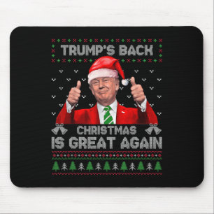 Funny Trump's Back Christmas Is Great Again Xmas P Mouse Mat
