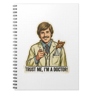 Funny Trust Me I'm A Doctor Hand Saw Pocket Meme Notebook