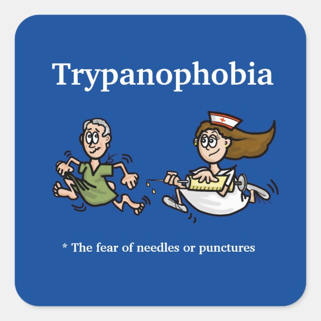 Funny Trypanophobia (Fear of Needles) Stickers (Front)