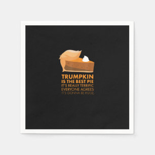 Funny  Tshirt Pumpkin Pie Thanksgiving Fall Napkin