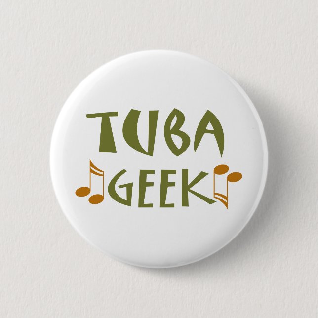 Funny Tuba Geek Gift 6 Cm Round Badge (Front)