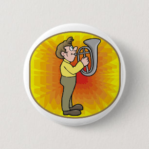 Funny Tuba Player Button