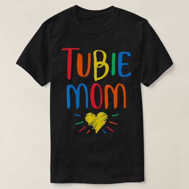 Funny Tubie Mum Feeding Tube Awareness Gastrostomy T-Shirt (Design Front)