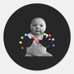 Funny Tuff Baby Ai Gloving Meme  Classic Round Sticker
