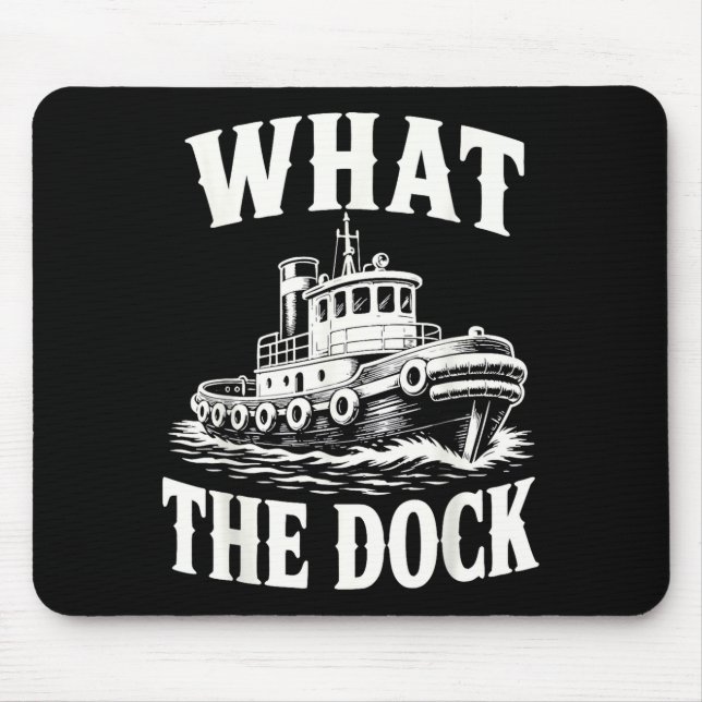 Funny tugboat captain harbour boat operator  mouse mat (Front)