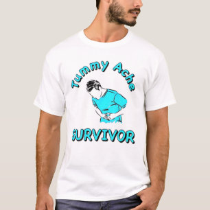 Funny Tummy Ache Survivor Quote Valentines Day For T-Shirt