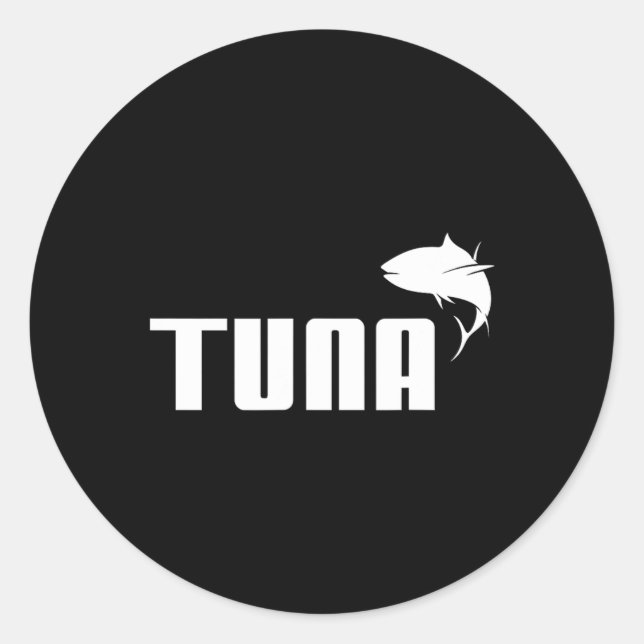 Funny Tuna Bluefin Deep Sea Fishing Tuna Gift  Classic Round Sticker (Front)