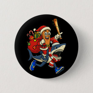 Funny Tung Tung Sahur Riding Tralala Xmas Italian 6 Cm Round Badge