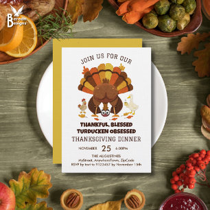 Funny Turducken Thanksgiving Dinner Invitation