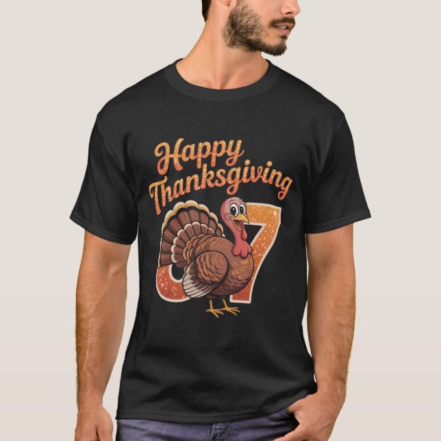 Funny Turkey 67th Birthday Thanksgiving Shirt | Go (Front)