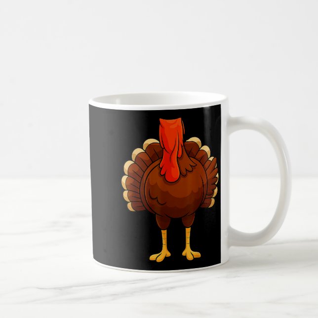 Funny Turkey Body Costume Thanksgiving Men Women K Coffee Mug (Right)