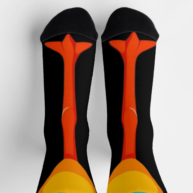 Funny Turkey Chicken Feet Socks Knee Animal  (Top)