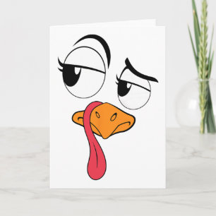 Funny Turkey Cool Turkey Thanksgiving Costume Men Card