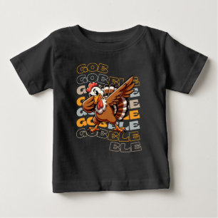 Funny Turkey Dab Thanksgiving Baby T-Shirt
