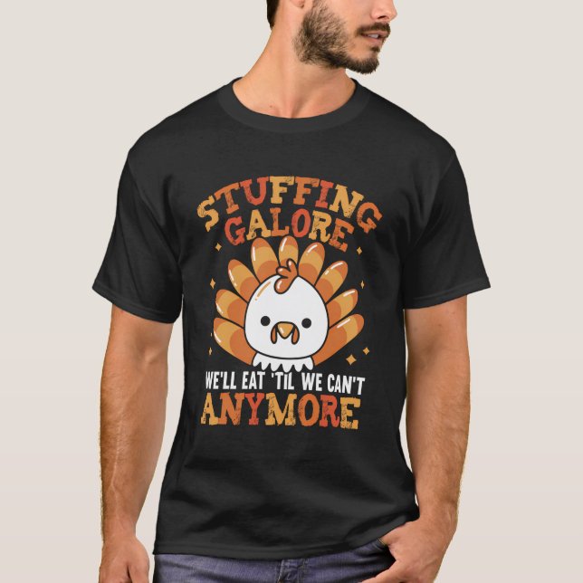 Funny Turkey Day Thanksgiving Turkey T-Shirt (Front)