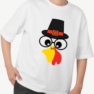 Funny Turkey Face for Thanksgiving T-Shirt