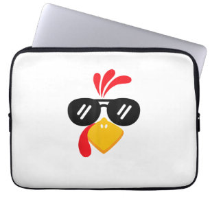 Funny Turkey Face Thanksgiving Cute Boys Girls Sun Laptop Sleeve