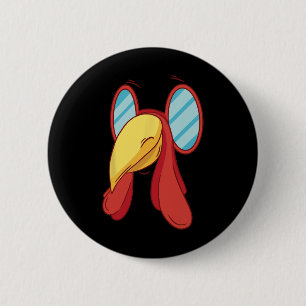 Funny Turkey Face Thanksgiving Fall Joke Humour  6 Cm Round Badge