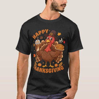 Funny Turkey Family Dinner Happy Thanksgiving T-Shirt