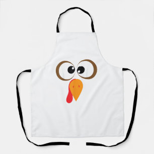 Funny Turkey Family Thanksgiving Turkey Face Frien Apron