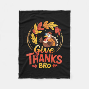 Funny Turkey For Men And Women And Kids. Thanksgiv Fleece Blanket