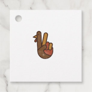 Funny Turkey Hand Thanksgiving Retro Vintage Top L Favour Tags