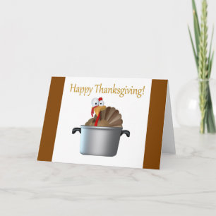 Funny Turkey, Happy Thanksgiving Day Holiday Card