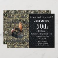 Funny Turkey Hunting Men's Camo Birthday