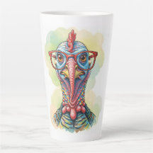 Funny Turkey in Glasses Cartoon Fun