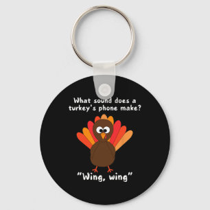 Funny Turkey Jokes And Humor Lovers For Thanksgivi Key Ring