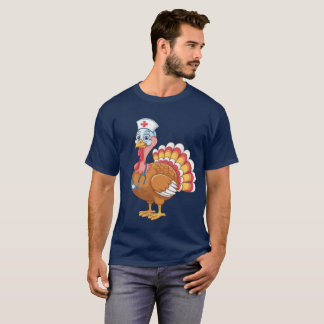 Funny Turkey Nurse Costume Thanksgiving Gift T-Shirt
