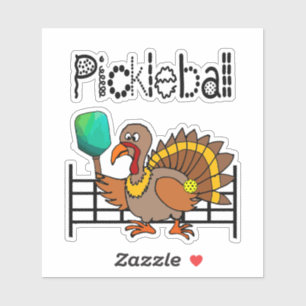 Funny Turkey Playing Pickleball Thanksgiving