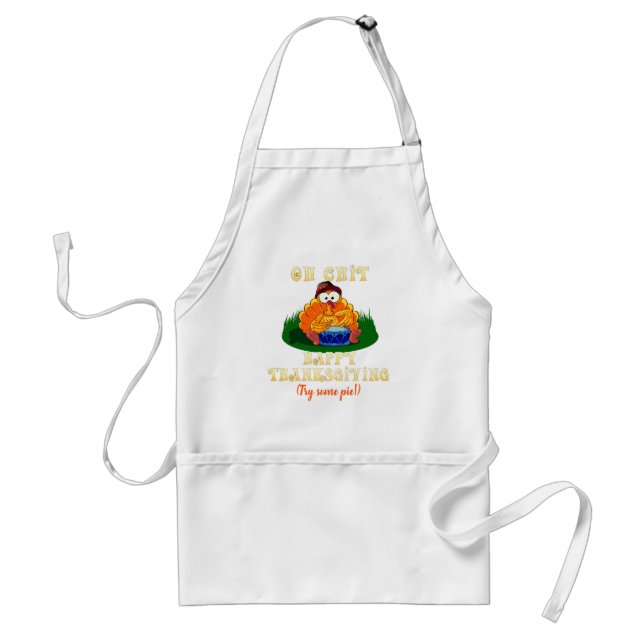 Funny Turkey Realises It's Thanksgiving! Custom  Standard Apron (Front)