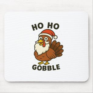 Funny Turkey Santa Christmas Thanksgiving Humor Ho Mouse Mat