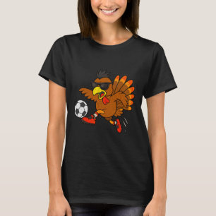 Funny Turkey Soccer Thanksgiving Sports Humor Men T-Shirt
