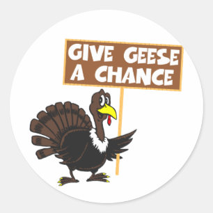 Funny Turkey spoof peace Classic Round Sticker