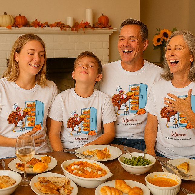 Funny Turkey Thanksgiving Leftovers Food Lovers T-Shirt (Creator Uploaded)