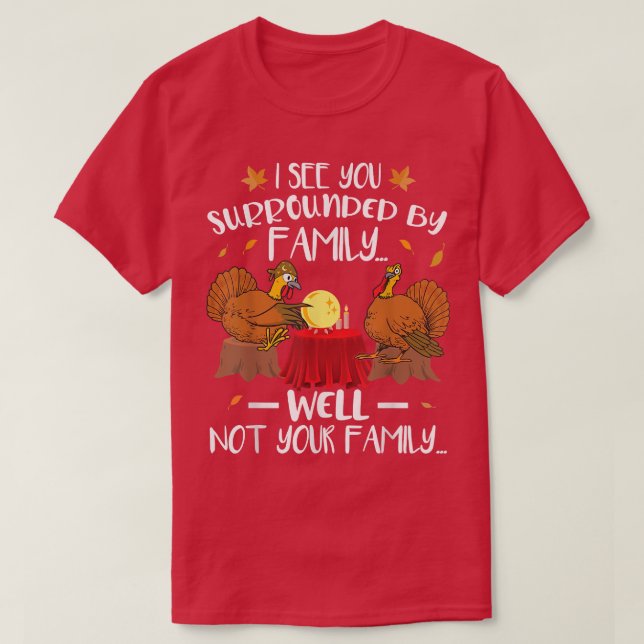 Funny Turkey Thanksgiving T-Shirt (Design Front)