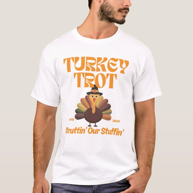 Funny Turkey Trot Shirt for Thanksgiving Runners (Front)