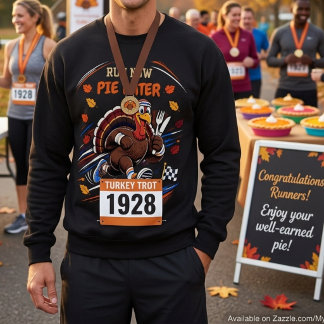 Funny Turkey Trot Sweatshirt - Run Now Pie Later