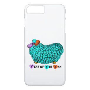 Funny Turquoise Ram Chinese Year Zodiac iPhone iPhone 8 Plus/7 Plus Case