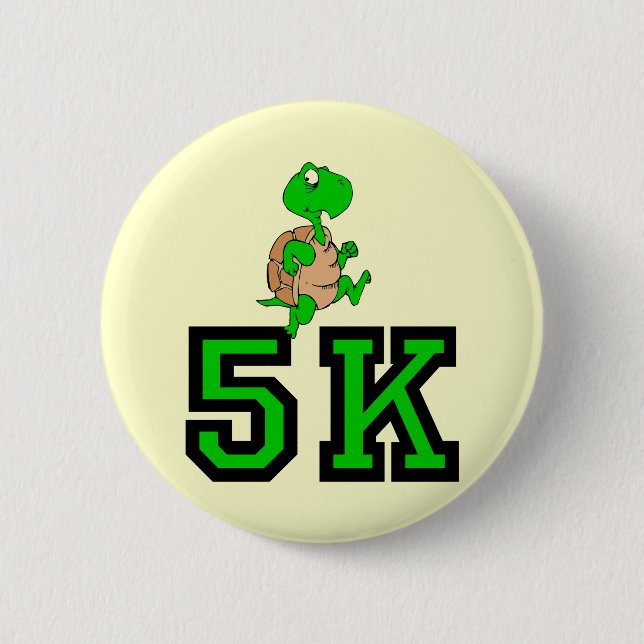 Funny turtle 5K 6 Cm Round Badge (Front)