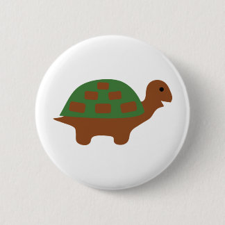 funny turtle 6 cm round badge