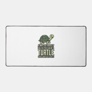 Funny Turtle Be Yourself Vintage Shirt Design_1 Desk Mat